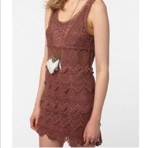 Urban Outfitters Embroidered Lace Shift Dress
